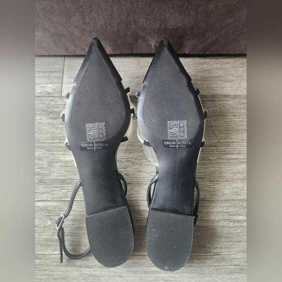 Charles & Keith Faux Pearl Beaded Slingback Flats - Picture 5 of 9